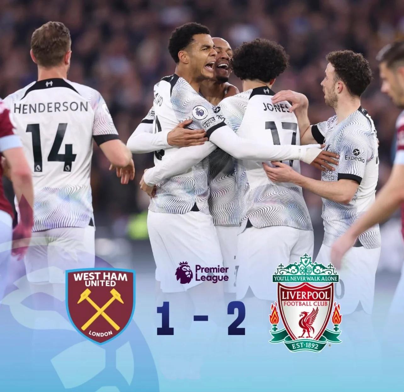 爱游戏网页版-利物浦主场轻取西汉姆，稳住前四位置